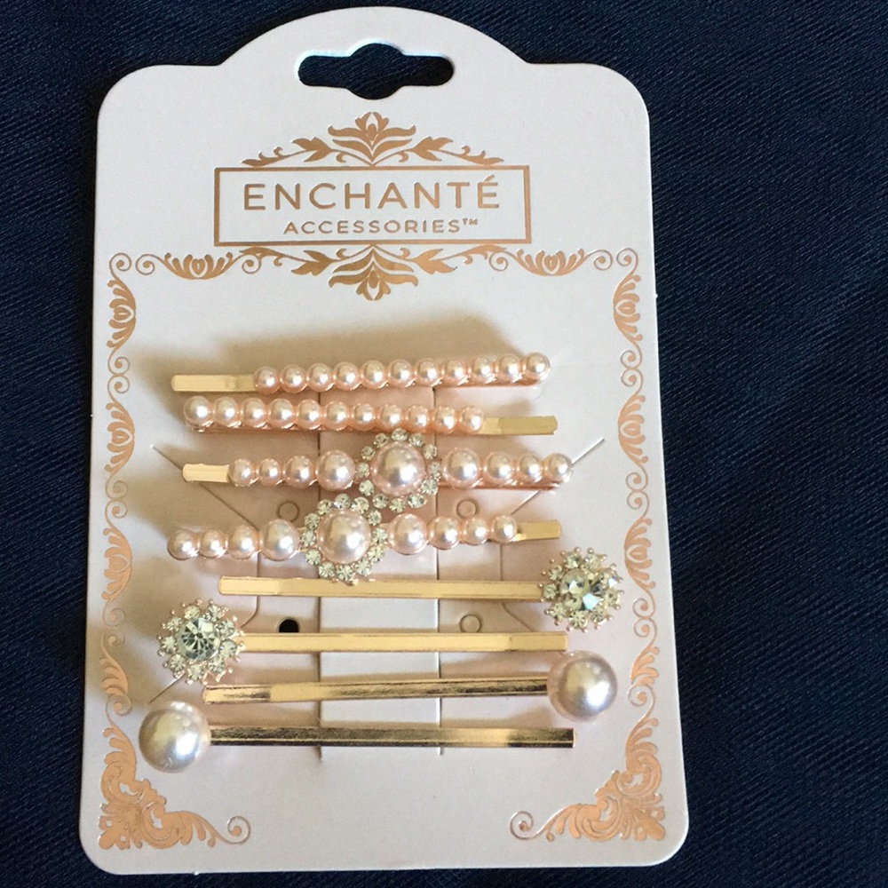 Rose Gold and Pink Pearl Hair Pins